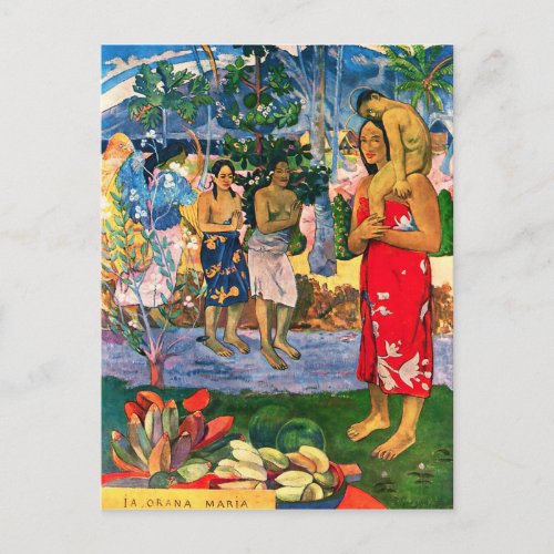 Gauguin Ia Orana Maria Postcard