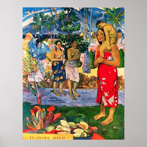 Gauguin Ia Orana Maria Poster