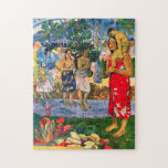Gauguin Ia Orana Maria Puzzle<br><div class="desc">Paul Gauguin Ia Orana Maria puzzle. Oil painting on canvas from 1891. Gauguin is renowned for his famous paintings of Tahiti. Ia Orana Maria (We Hail Thee Mary) is a colorful Madonna work from the artist’s first Tahitian period. Mary is depicted as a Tahitian woman wearing a red sarong with...</div>