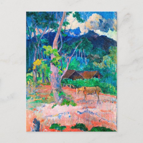 Gauguin Landscape with a Horse Postcard