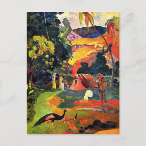 Gauguin Landscape with Peacocks Postcard