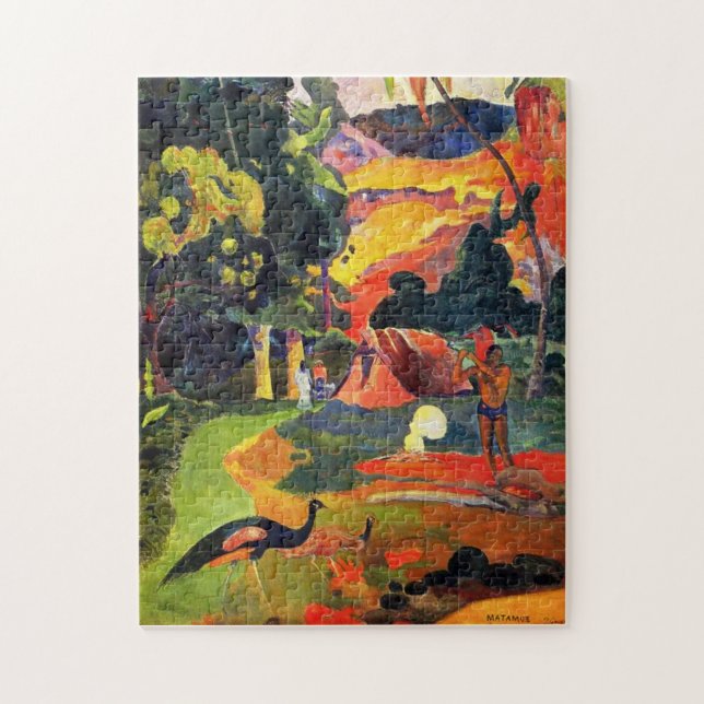 Gauguin Landscape with Peacocks Puzzle (Vertical)
