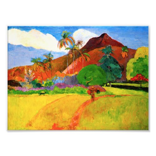 Gauguin Mountains in Tahiti Photo Print