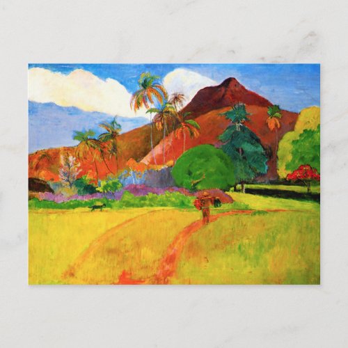 Gauguin Mountains in Tahiti Postcard