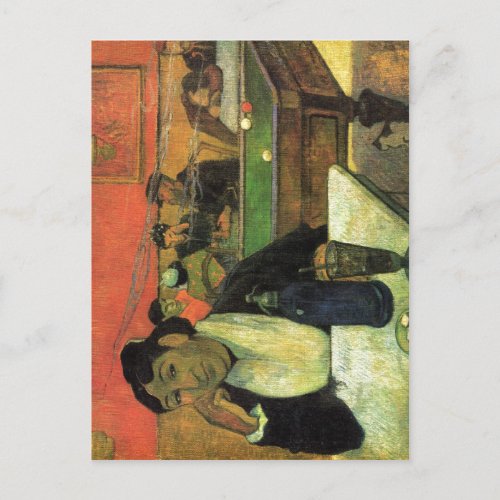 Gauguin Paul Im Caf Portrt der Mme Ginoux 188 Postcard