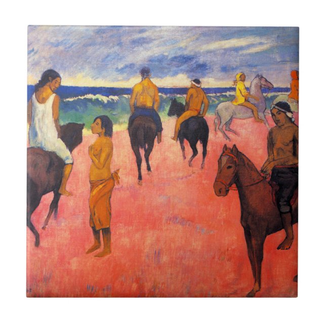 Gauguin Riders on the Beach Tile (Front)