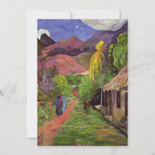 Gauguin - Road in Tahiti Holiday Card