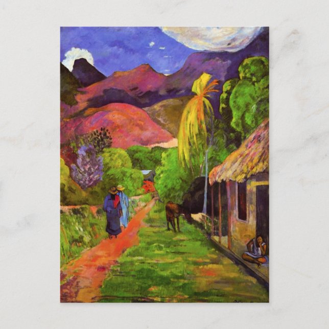 Gauguin Road in Tahiti Postcard (Front)