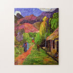 Gauguin Road in Tahiti Puzzle<br><div class="desc">Paul Gauguin Road in Tahiti puzzle. Oil painting on canvas from 1891. Gauguin is an artist renowned for his paintings of Tahiti. Road in Tahiti is fine example of the artist’s vibrant vision of the tropical island. Two women walk down a red dirt road as a horse grazes on green...</div>