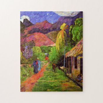 Gauguin Road In Tahiti Puzzle by VintageSpot at Zazzle