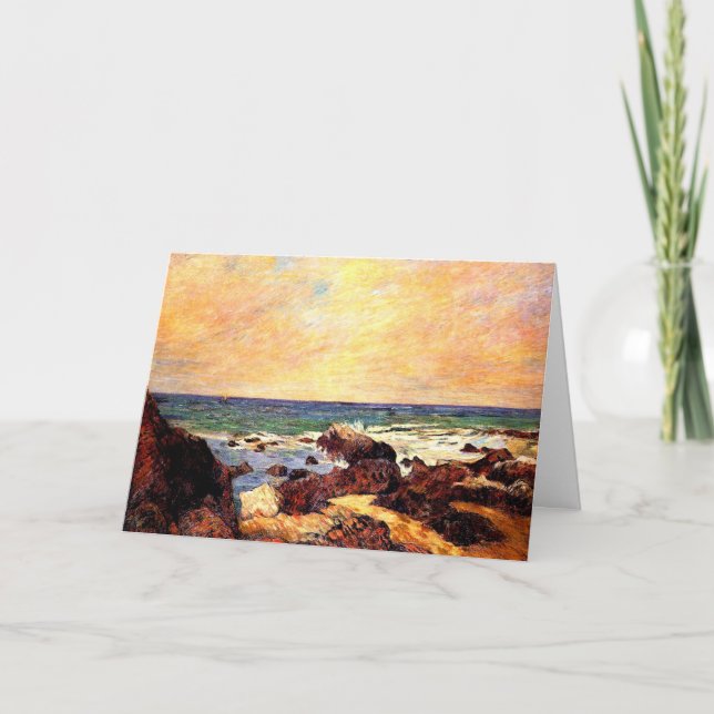 Gauguin - Rocks and Sea, 1886, painting, Card (Front)