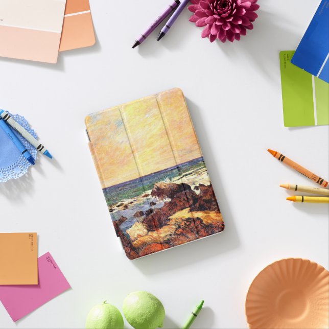 Gauguin - Rocks and Sea, 1886, painting iPad Mini Cover (In Situ)