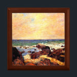 Gauguin - Rocks and Sea, fine art, Gift Box<br><div class="desc">Paul Gauguin's famous painting, Rocks and Sea.</div>