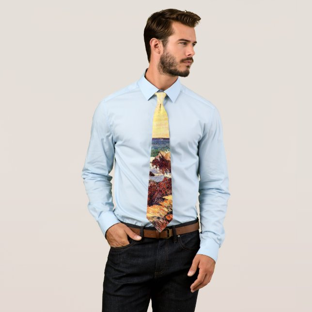 Gauguin - Rocks and Sea, Neck Tie (In Situ)