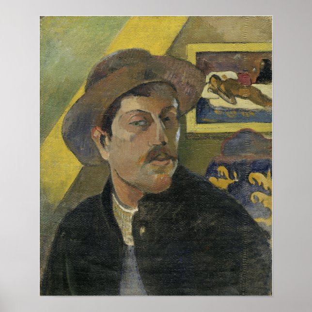 Gauguin - Self Portrait With A Hat 1893 Poster (Front)