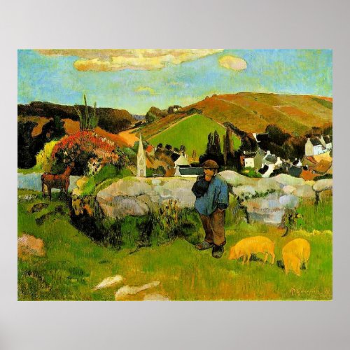 Gauguin _ Swineherd Brittany Poster