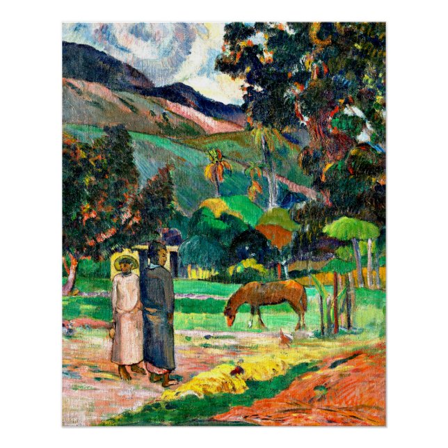 Gauguin - Tahitian Landscape, 1892 Poster (Front)