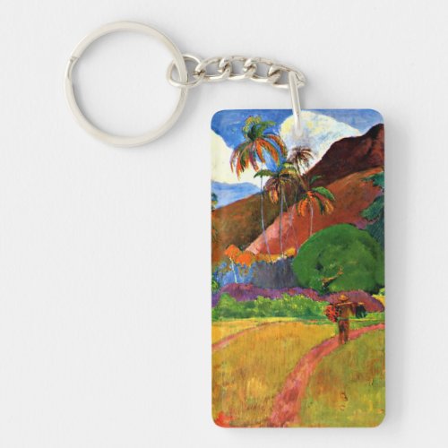 Gauguin _ Tahitian Mountains Keychain