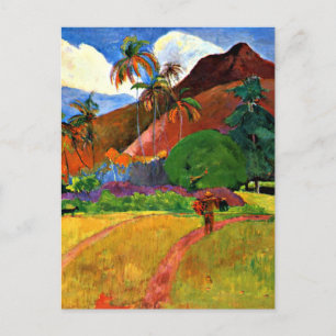 Gauguin - Tahitian Mountains Postcard