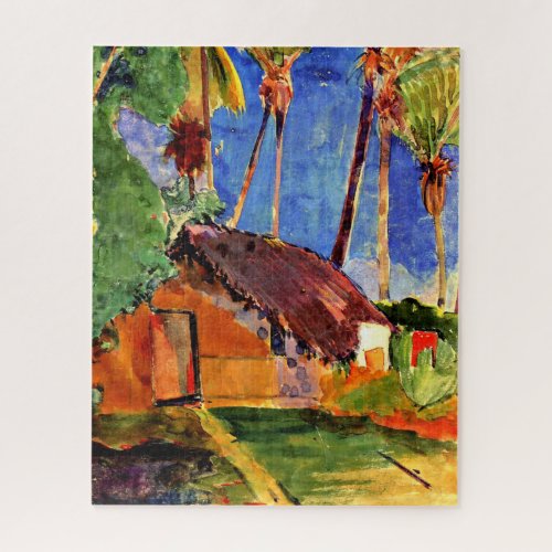 Gauguin _ Thatched Hut under the  Palms Jigsaw Puzzle
