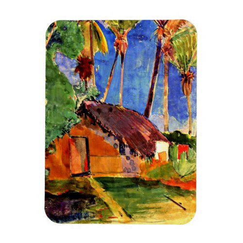 Gauguin _ Thatched Hut under the Palms Magnet