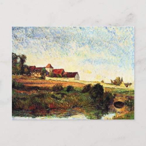 Gauguin _ The Farm in Grue famous painting Postcard