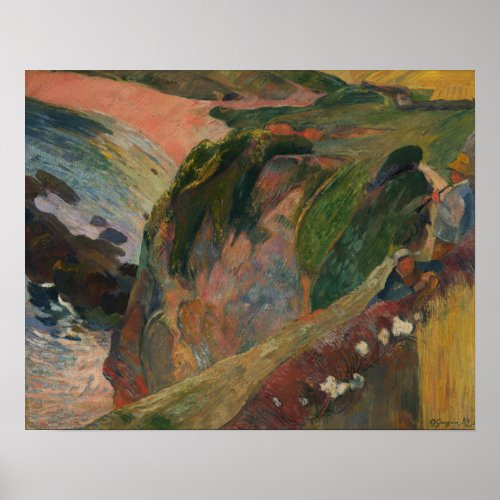 Gauguin _ The Flageolet Player On The Cliff 1889 Poster