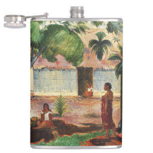 Gauguin The Large Tree Te raau rahi Art Poster Flask