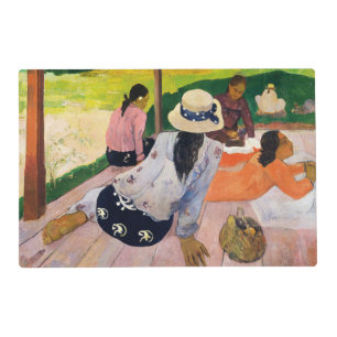 Gauguin The Siesta Vintage Tahitian Art Poster Placemat
