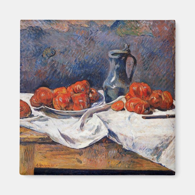 Gauguin - Tomatoes and a Pewter Tankard on a Table Magnet (Front)