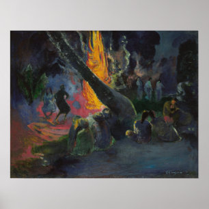 Gauguin - Upa Upa (The Fire Dance) 1891 Poster