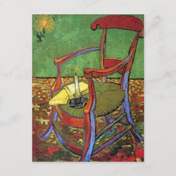 Gauguin's Chair Vincent Van Gogh Postcard by mangomoonstudio at Zazzle