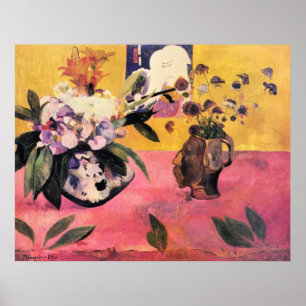 Gauguin's Still Life with Head-Shaped Vase Poster