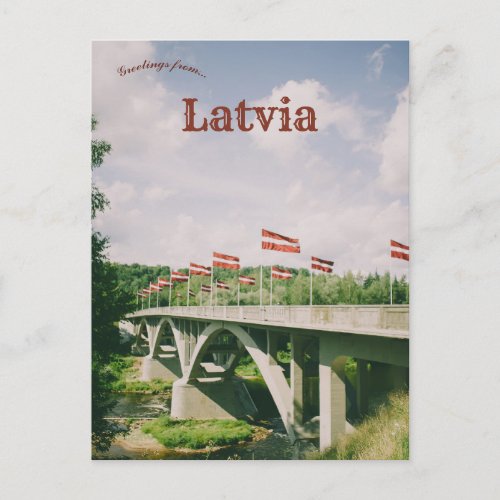 Gauja Bridge Sigulda Latvia Postcard