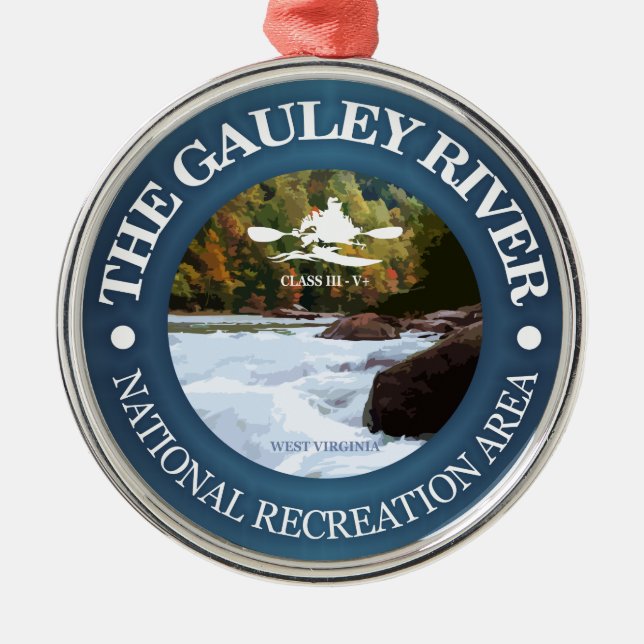 Gauley River (c) Metal Ornament (Front)