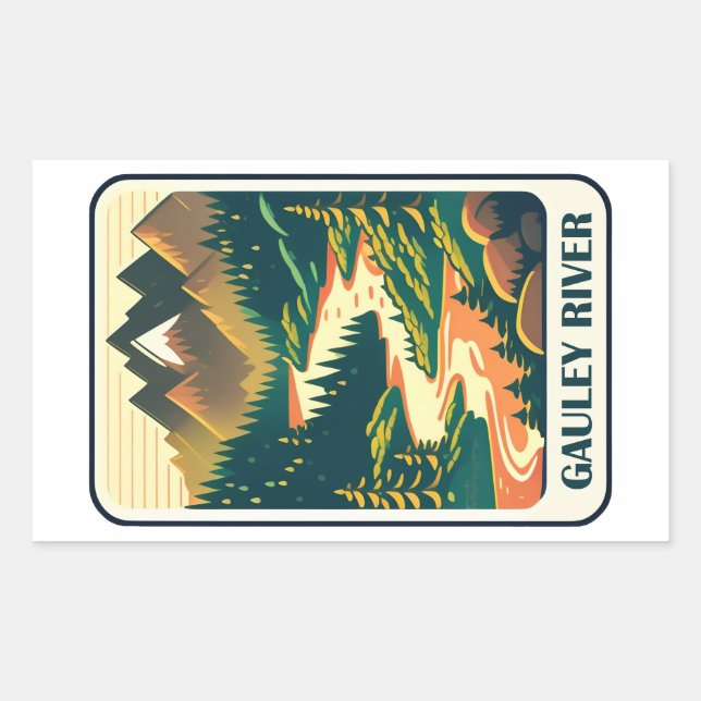 Gauley River West Virginia Colors Rectangular Sticker (Front)