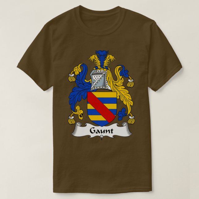 Gaunt Coat of Arms Family Crest  T-Shirt (Design Front)