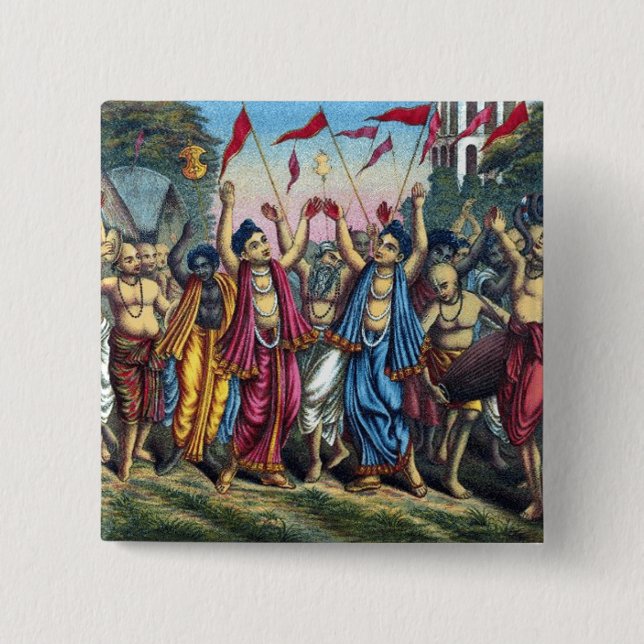 Gaur Nitai Samkirtan Button (Front)