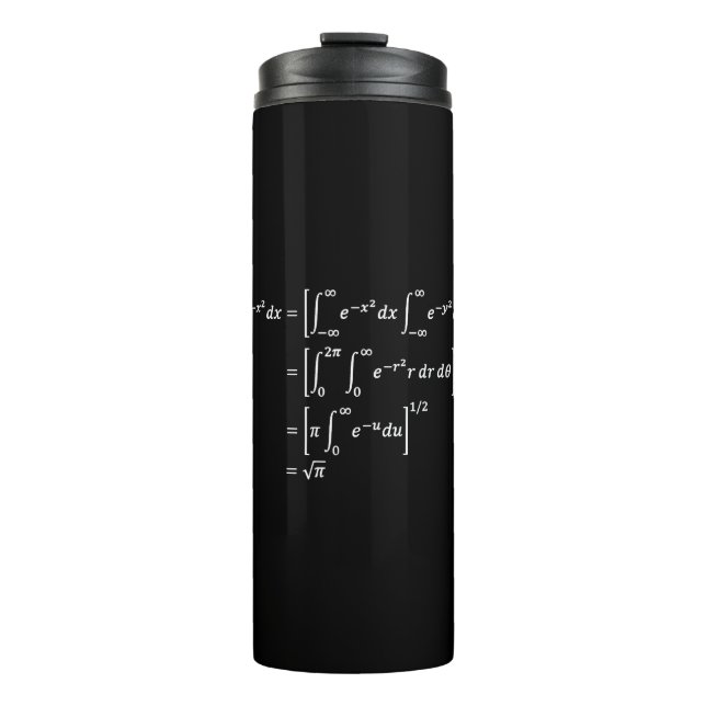 gaussian integral calculation, math and science thermal tumbler (Front)
