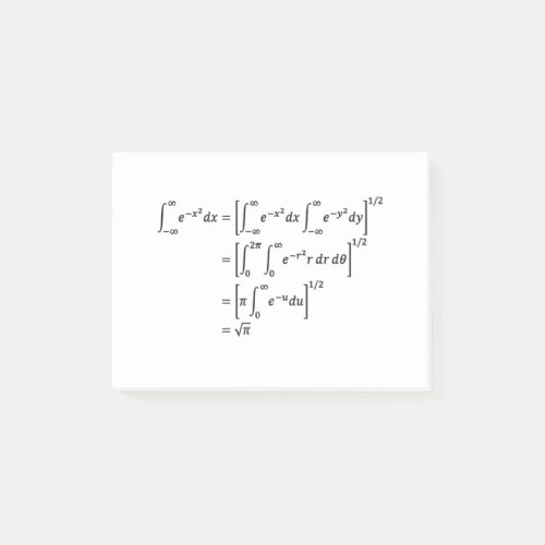 gaussian integral math and science post_it notes