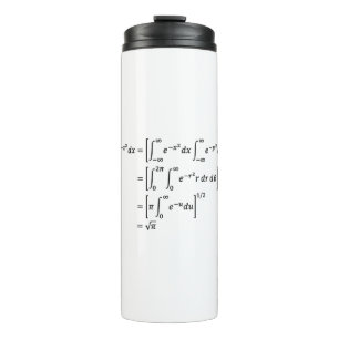 gaussian integral, math and science thermal tumbler