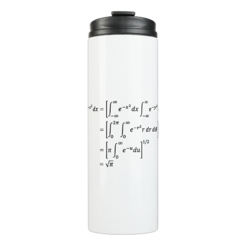 gaussian integral math and science thermal tumbler