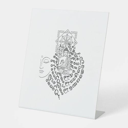 Gautam Buddh Dhamma Meditation Table Sign | Minima