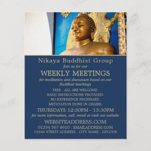 Gautama Buddha Buddhist Group Advertising Flyer
