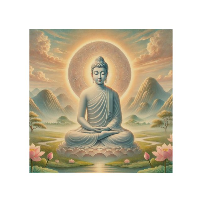 Gautama Buddha - Zen Buddhism Wood Wall Art (Front)