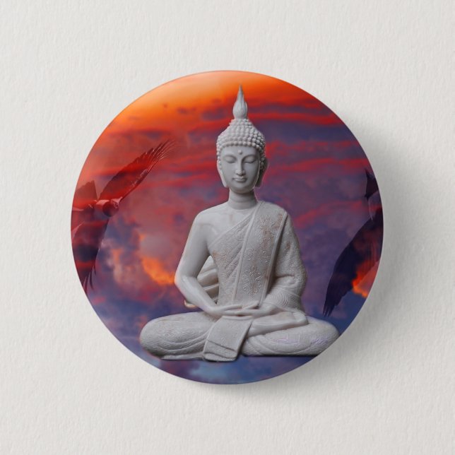 Gautama Siddhartha Buddha Button (Front)