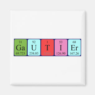 Gautier periodic table name magnet