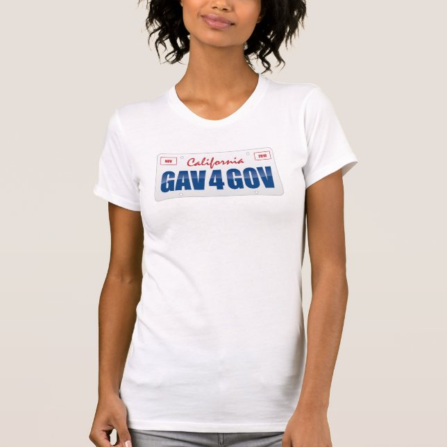 Gav 4 Gov License Plate T-Shirt (Front)