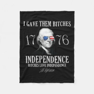 Gave Them Es 1776 Independence Fleece Blanket