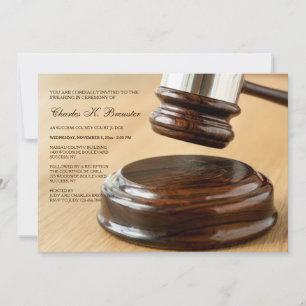 Gavel and Sound Block 2 Invitation